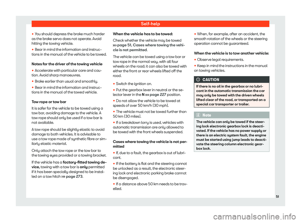 Seat Ibiza 2019  Owners manual Self-help
