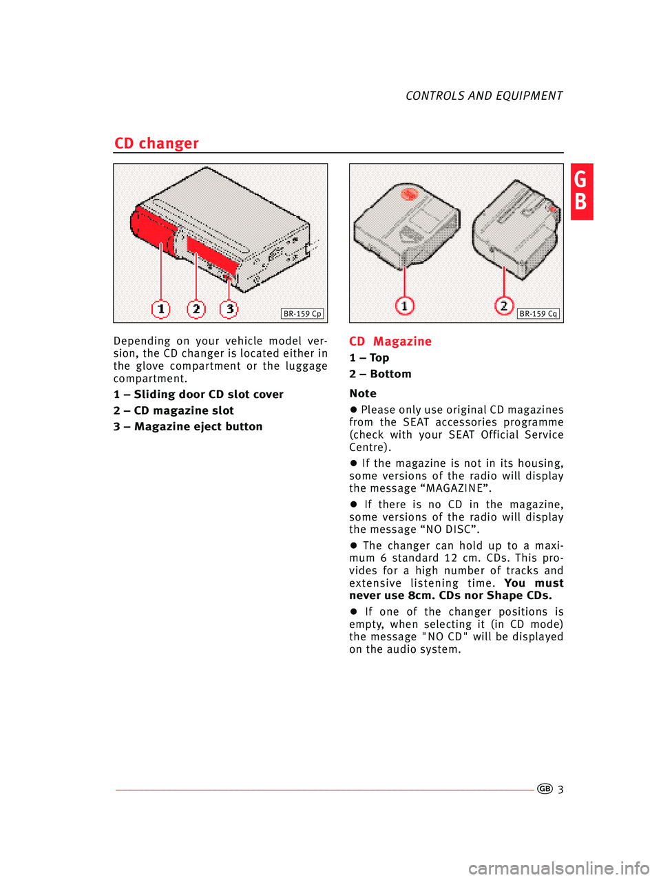 Seat Ibiza 5D 2008  Radio System COMPACT DISC ––––––––––––––––––––––––––––––––––––––––––––––––––––––––––––––––––
