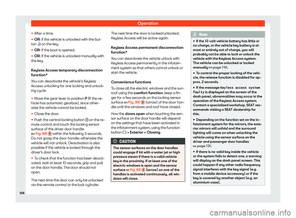 Seat Leon Sportstourer 2020  Owners manual Operation
