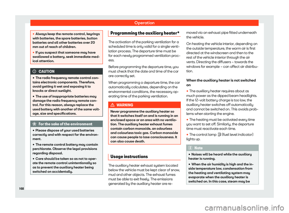 Seat Leon Sportstourer 2020  Owners manual Operation
