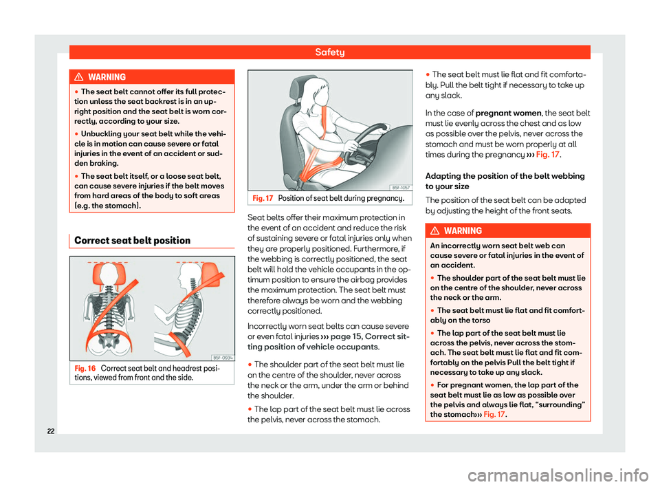Seat Leon Sportstourer 2020  Owners manual Safety
WARNING
