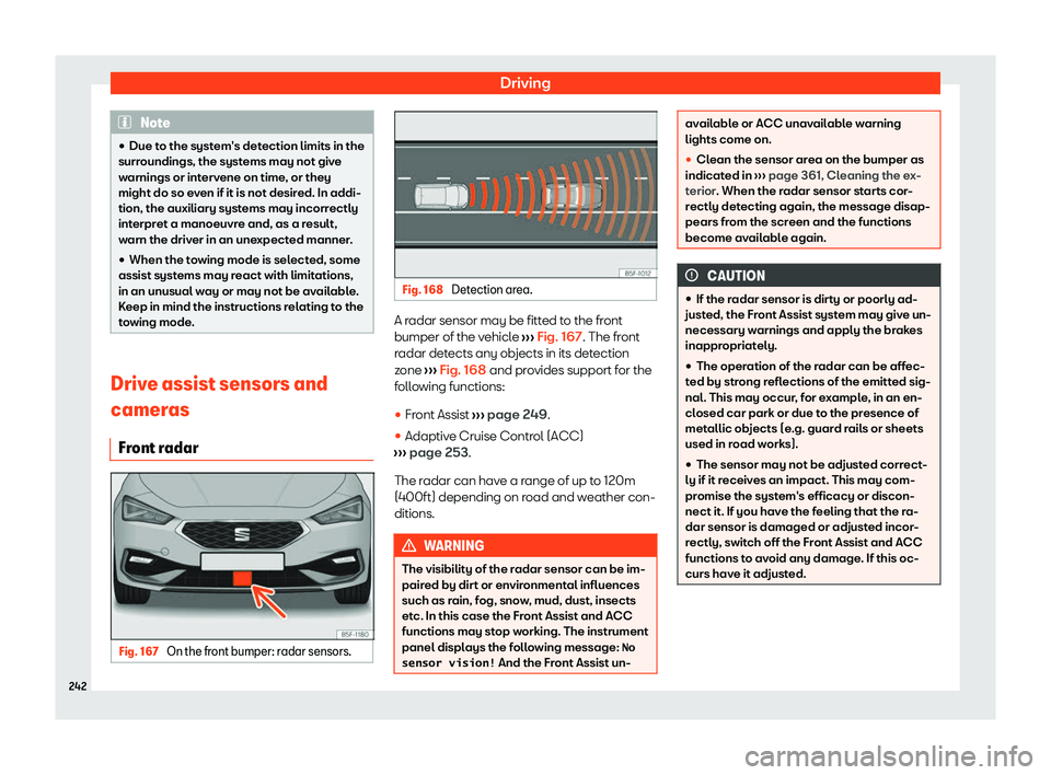 Seat Leon Sportstourer 2020  Owners manual Driving
Note
