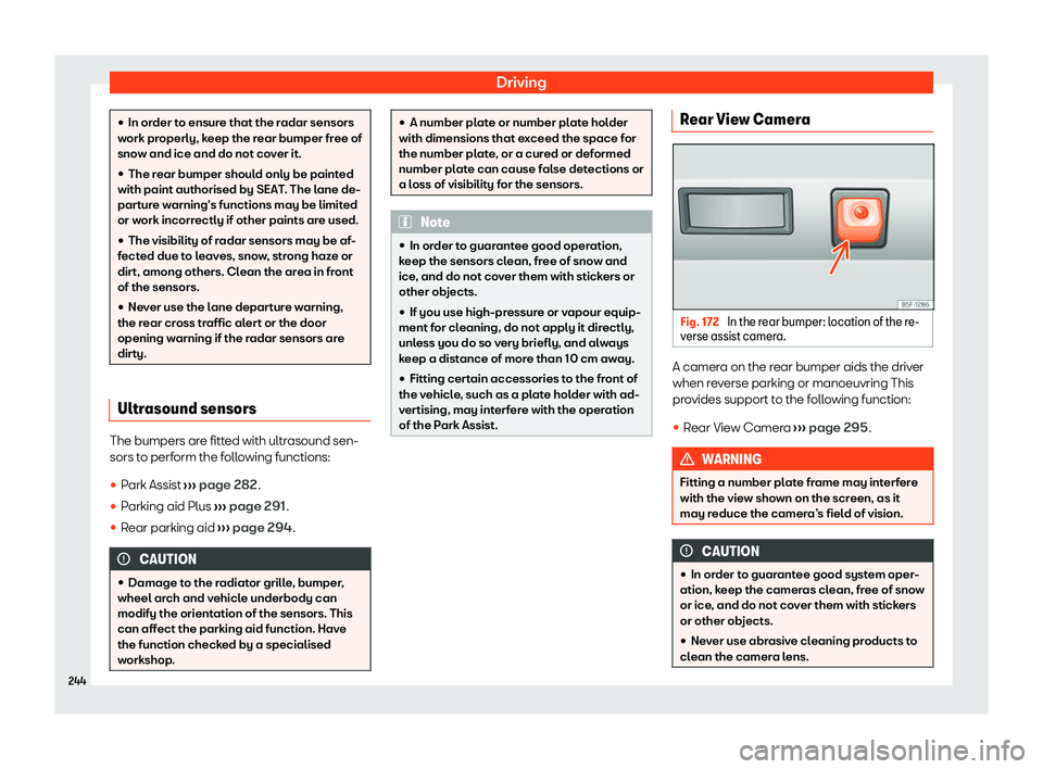 Seat Leon Sportstourer 2020  Owners manual Driving
