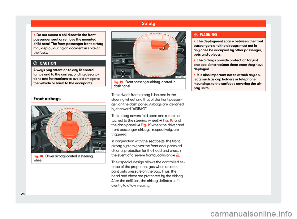 Seat Leon Sportstourer 2020  Owners manual Safety
