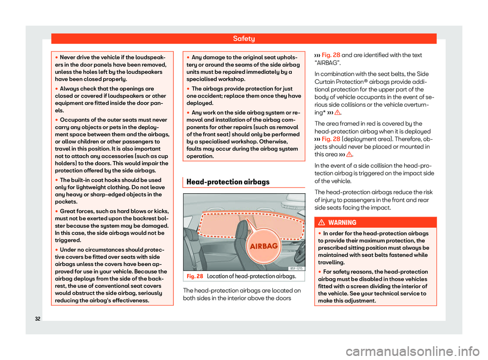 Seat Leon Sportstourer 2020  Owners manual Safety
