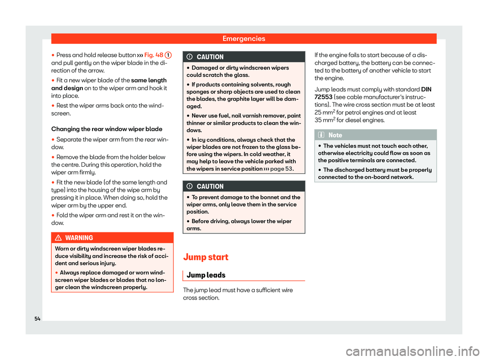 Seat Leon Sportstourer 2020  Owners manual Emergencies
