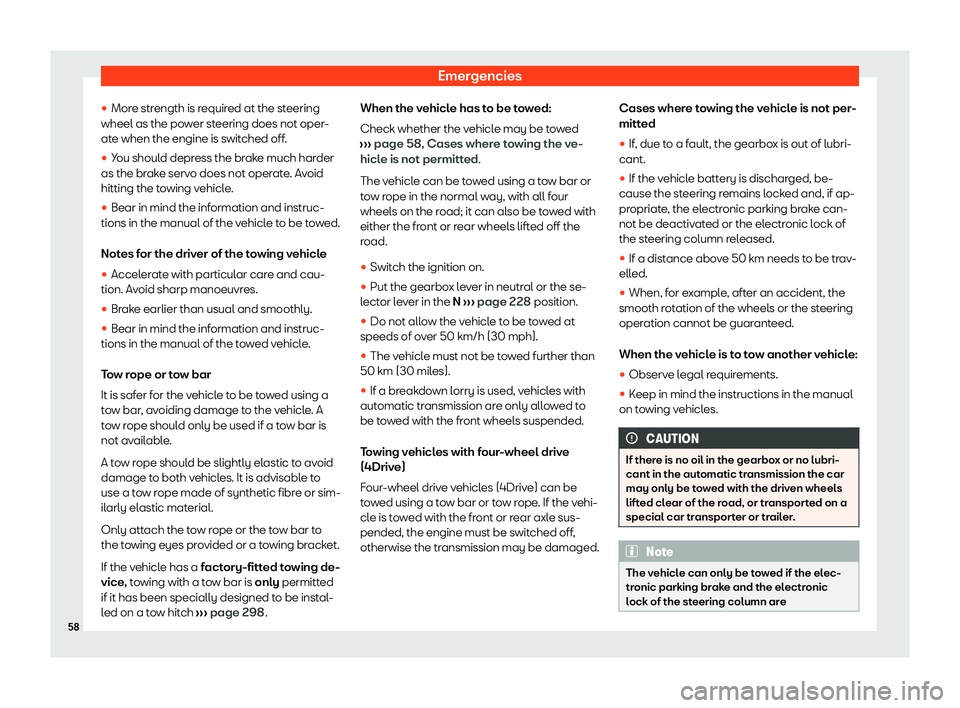 Seat Leon Sportstourer 2020  Owners manual Emergencies
