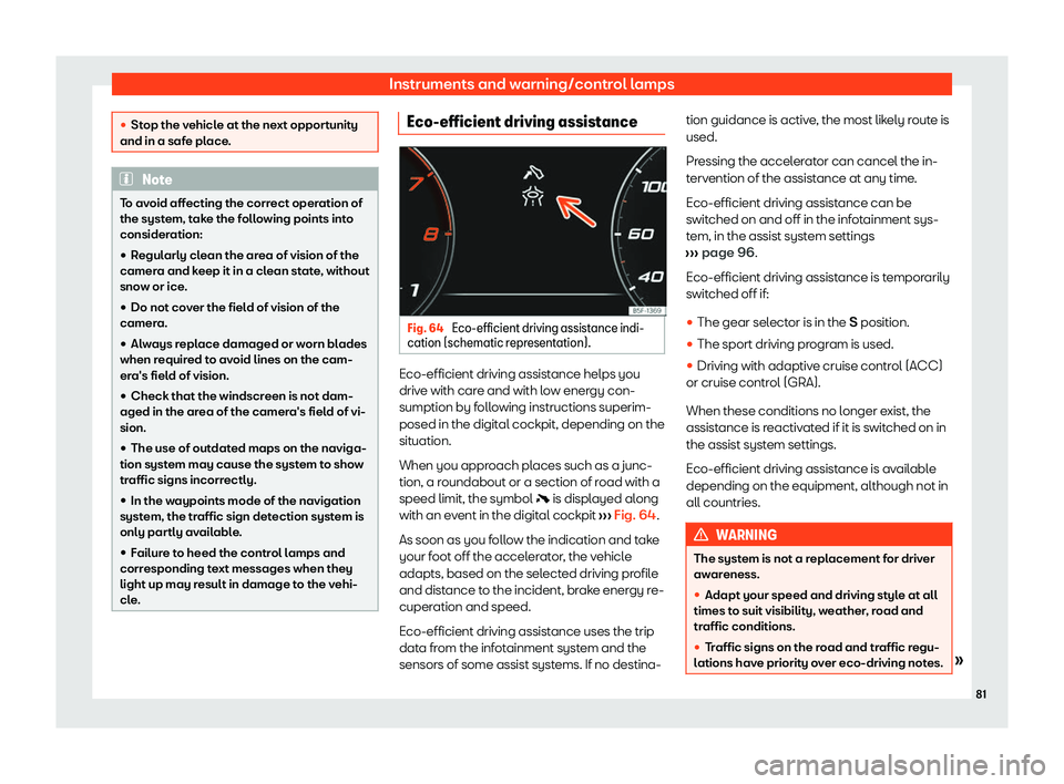Seat Leon Sportstourer 2020  Owners manual Instruments and warning/control lamps

