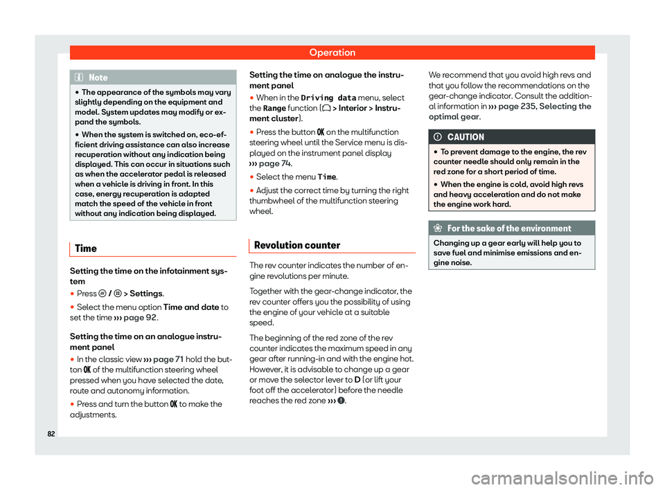 Seat Leon Sportstourer 2020  Owners manual Operation
Note
