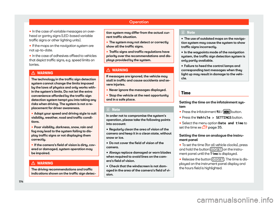 Seat Leon Sportstourer 2018  Owners manual Operation
