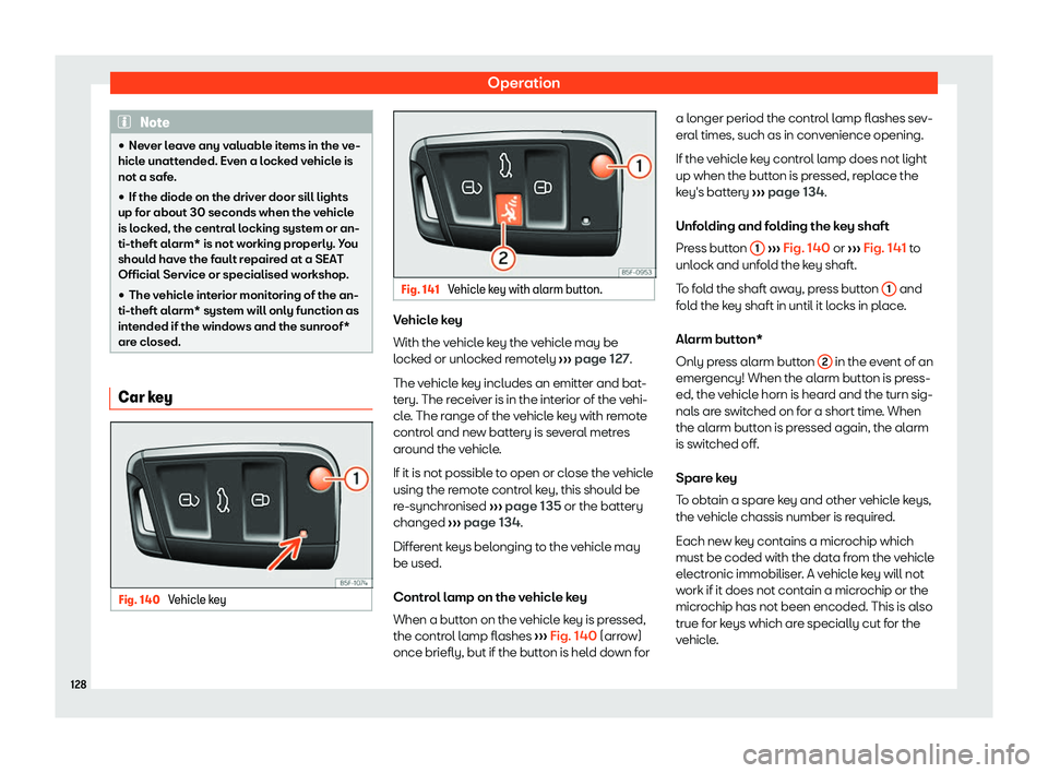Seat Leon Sportstourer 2018  Owners manual Operation
Note
