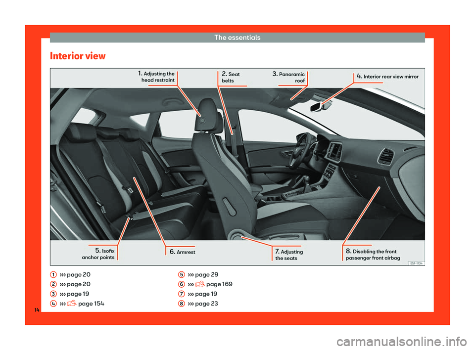 Seat Leon Sportstourer 2018  Owners manual The essentials
Interior view 