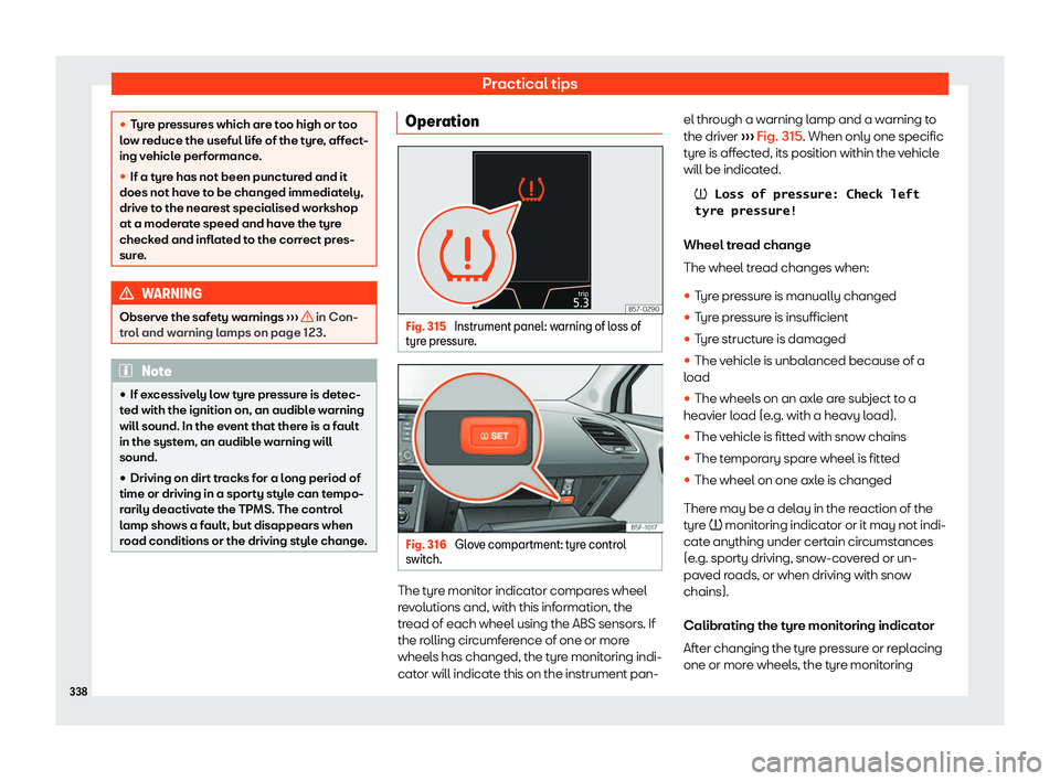 Seat Leon Sportstourer 2018  Owners manual Practical tips
