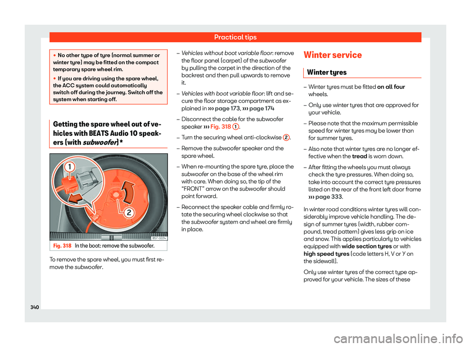 Seat Leon Sportstourer 2018  Owners manual Practical tips
