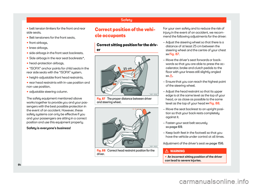 Seat Leon Sportstourer 2018  Owners manual Safety

