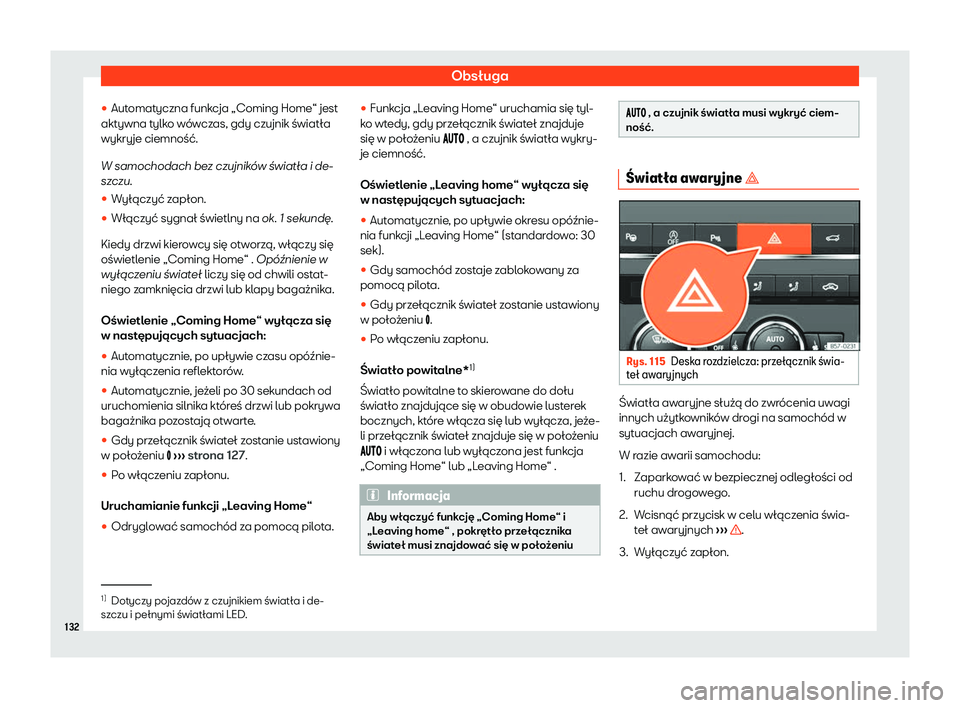 Seat Ateca 2020  Instrukcja Obsługi (in Polish) Obsługa
