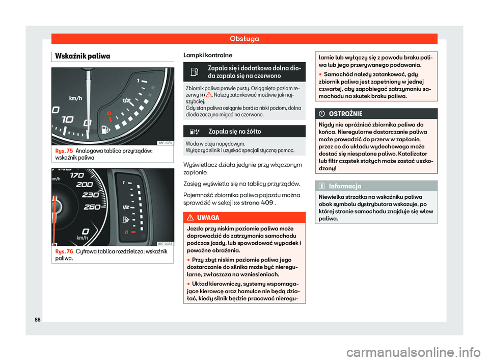 Seat Ateca 2020  Instrukcja Obsługi (in Polish) Obsługa
Wska