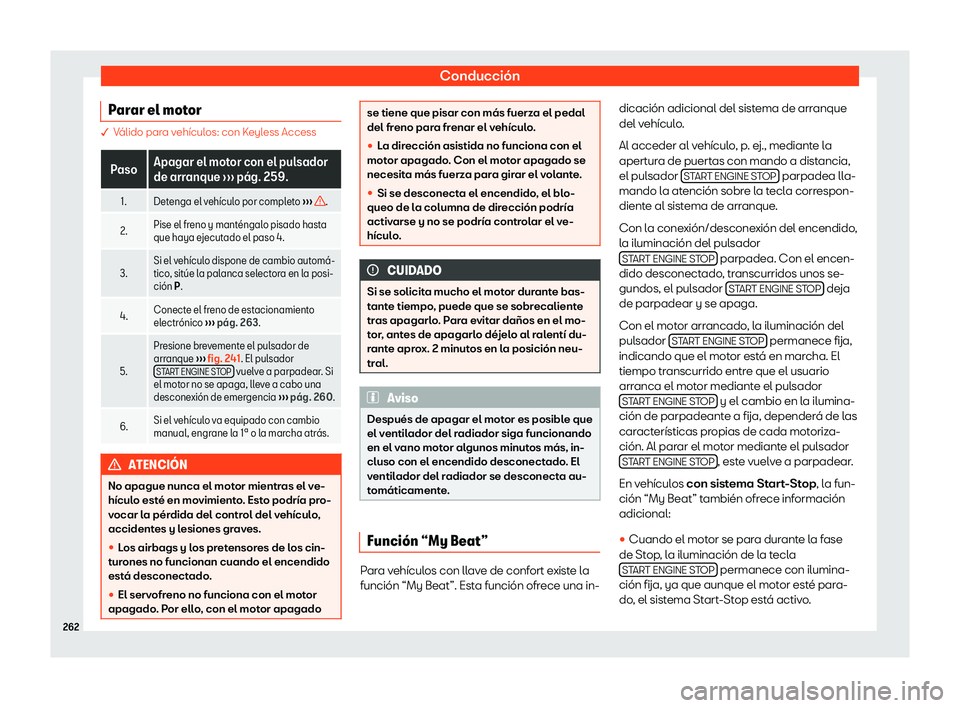 Seat Ateca 2019  Manual del propietario (in Spanish) Conducci