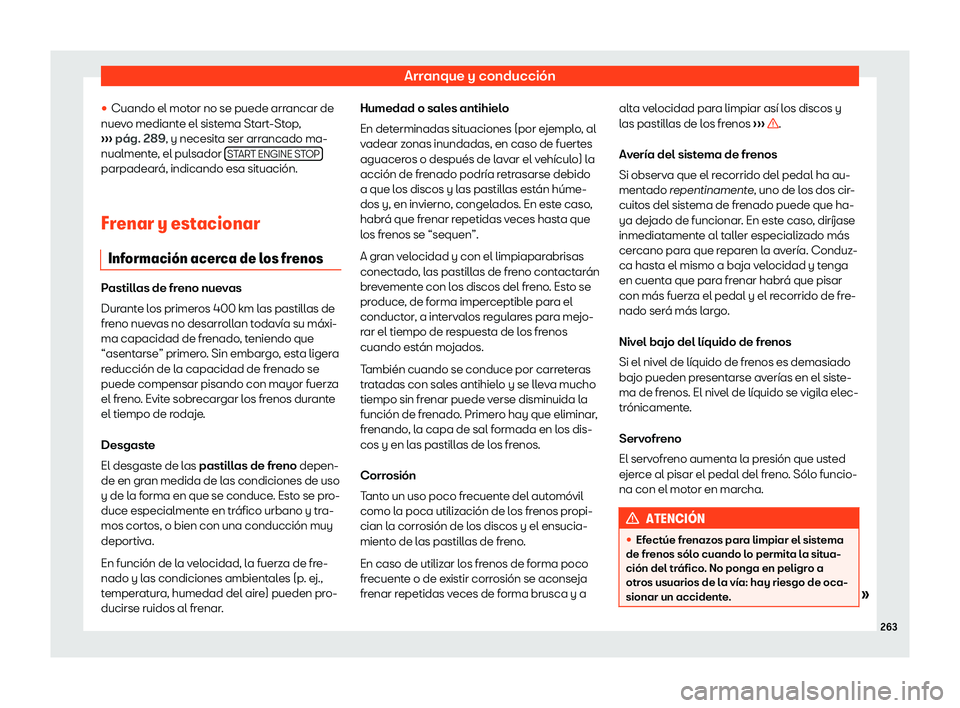 Seat Ateca 2019  Manual del propietario (in Spanish) Arranque y conducci