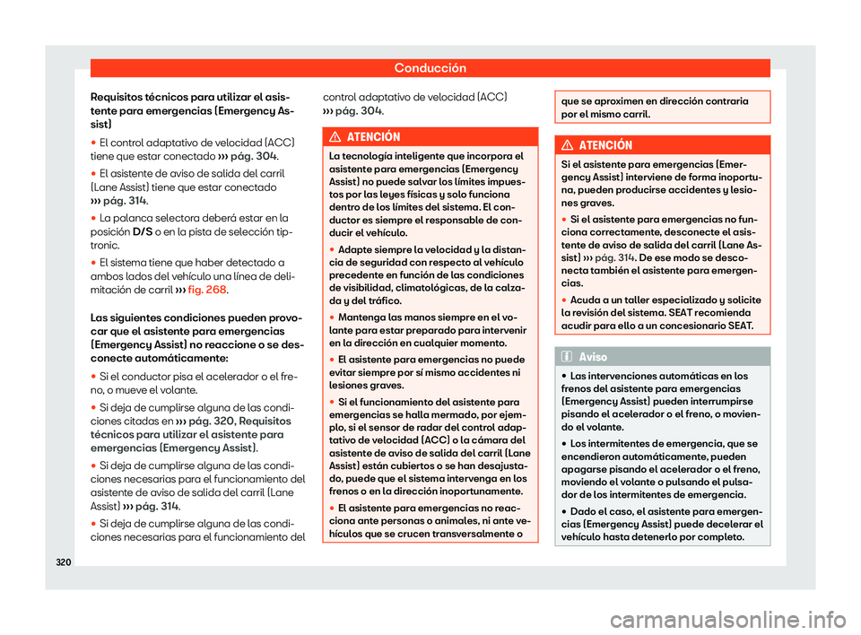 Seat Ateca 2019  Manual del propietario (in Spanish) Conducci