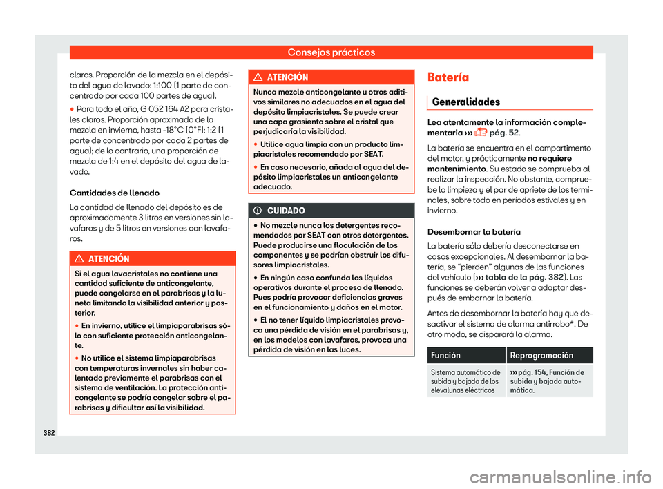 Seat Ateca 2019  Manual del propietario (in Spanish) Consejos pr