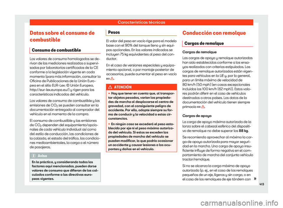 Seat Ateca 2019  Manual del propietario (in Spanish) Caracter