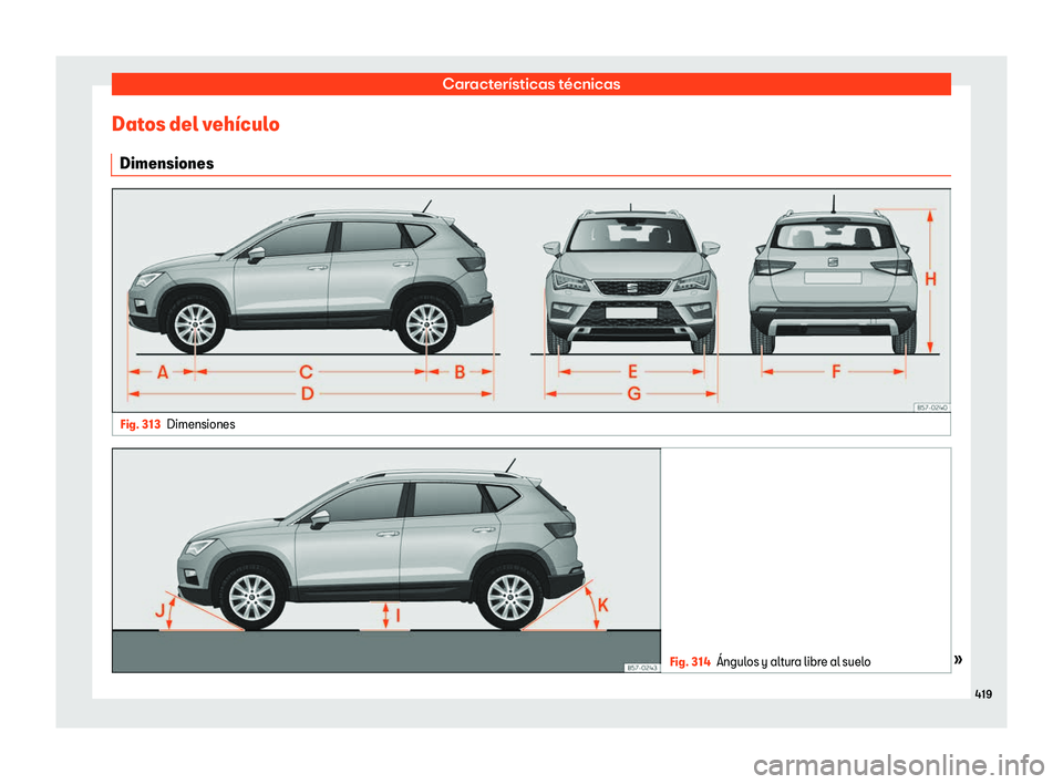 Seat Ateca 2019  Manual del propietario (in Spanish) Caracter