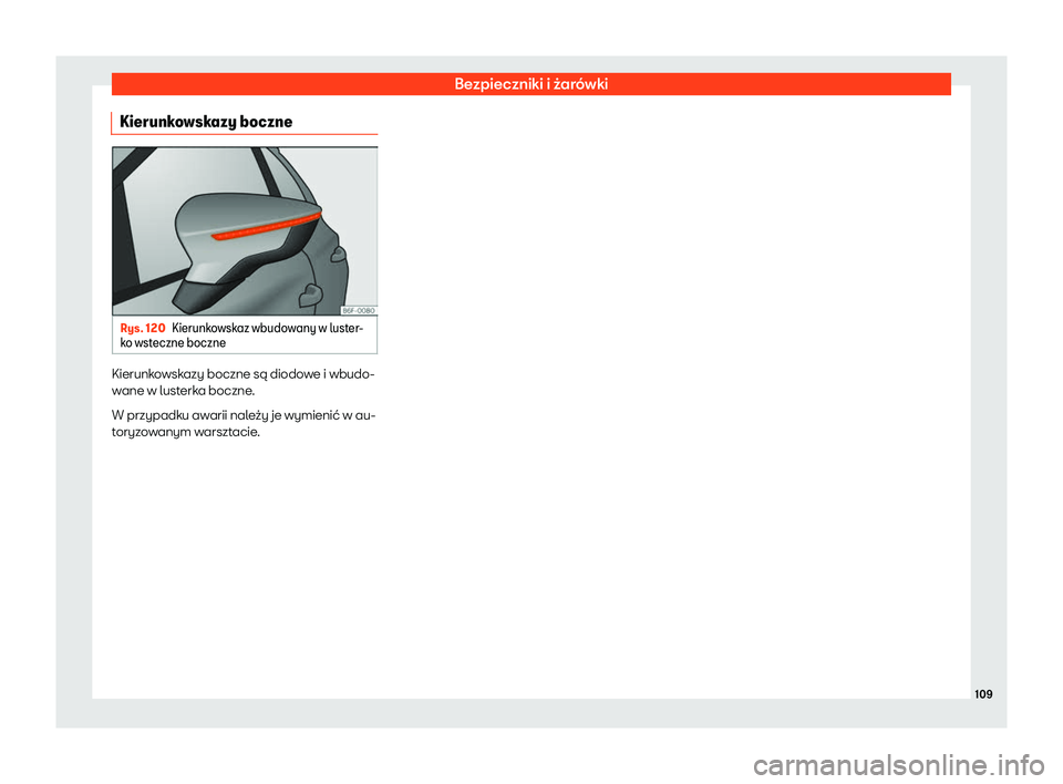 Seat Ateca 2019  Instrukcja Obsługi (in Polish) Bezpieczniki i 