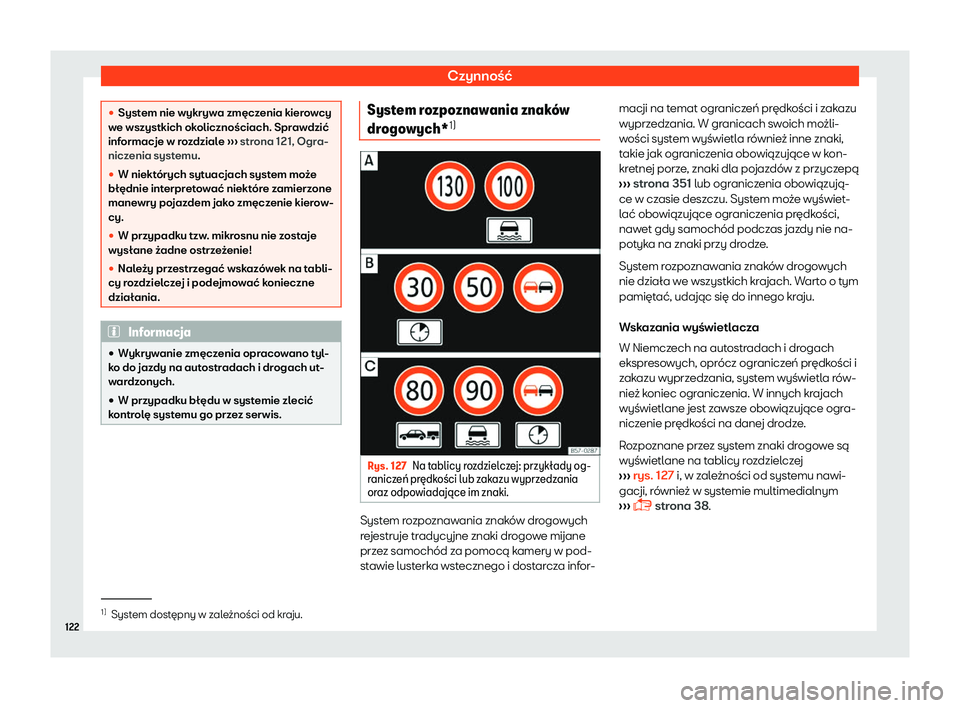Seat Ateca 2019  Instrukcja Obsługi (in Polish) Czynno