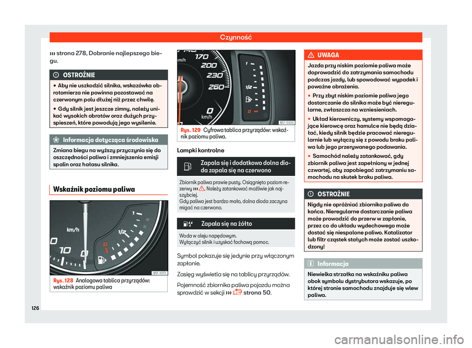 Seat Ateca 2019  Instrukcja Obsługi (in Polish) Czynno