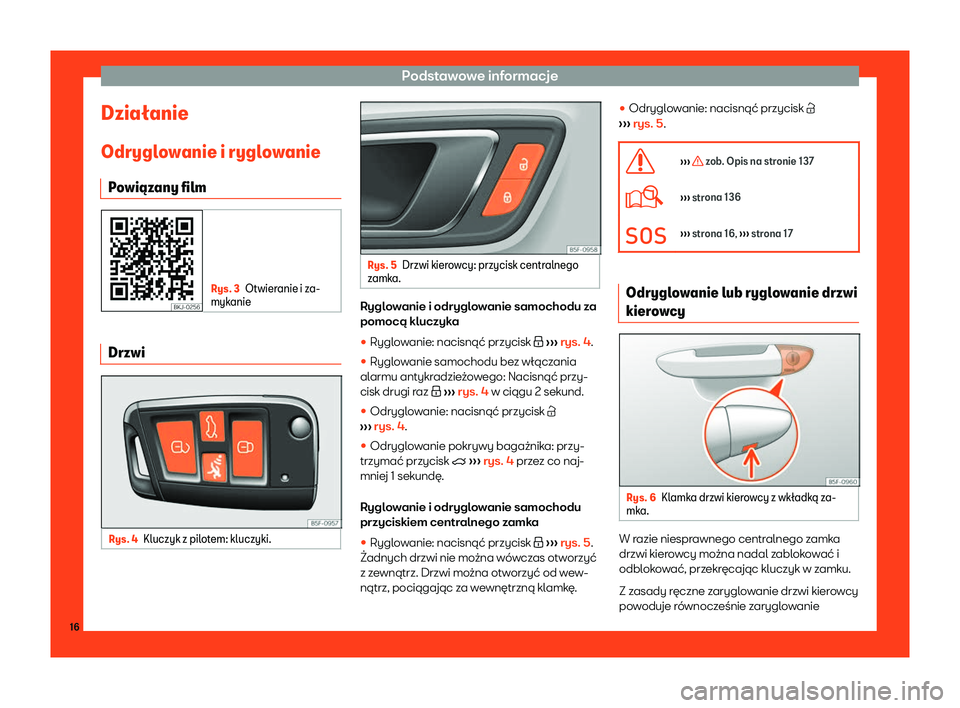 Seat Ateca 2019  Instrukcja Obsługi (in Polish) Podstawowe informacje
Dzia