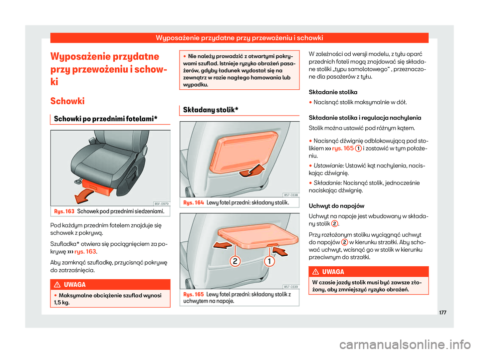 Seat Ateca 2019  Instrukcja Obsługi (in Polish) Wyposa