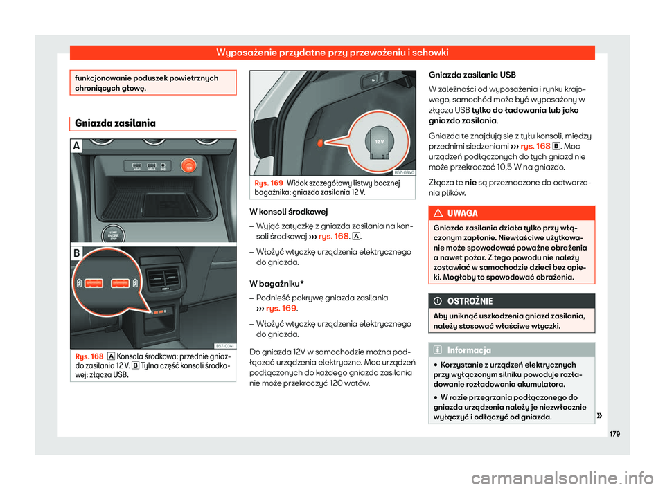 Seat Ateca 2019  Instrukcja Obsługi (in Polish) Wyposa