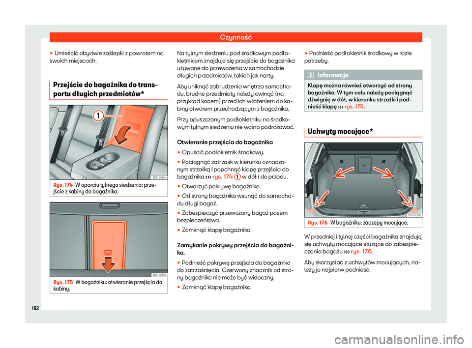 Seat Ateca 2019  Instrukcja Obsługi (in Polish) Czynno