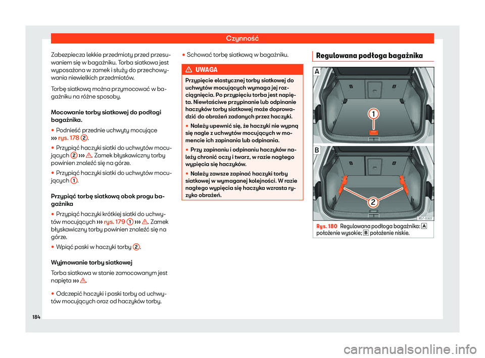 Seat Ateca 2019  Instrukcja Obsługi (in Polish) Czynno