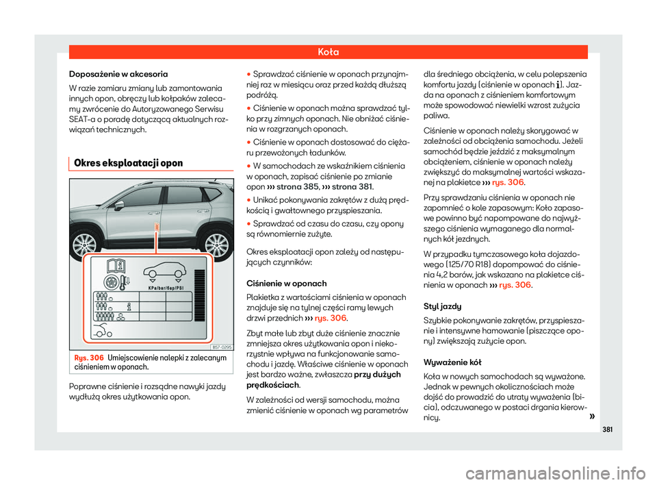 Seat Ateca 2019  Instrukcja Obsługi (in Polish) Ko