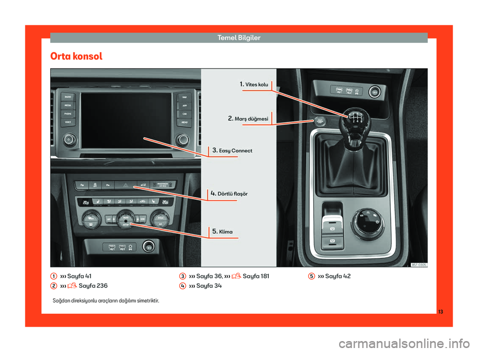 Seat Ateca 2019  Kullanım Kılavuzu (in Turkish) Temel B