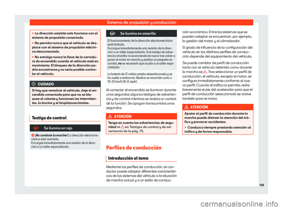 Seat Mii electric 2020  Manual de instrucciones (in Spanish) Sistema de propulsi