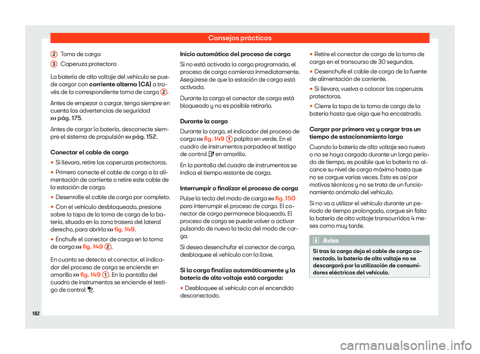 Seat Mii electric 2020  Manual de instrucciones (in Spanish) Consejos pr