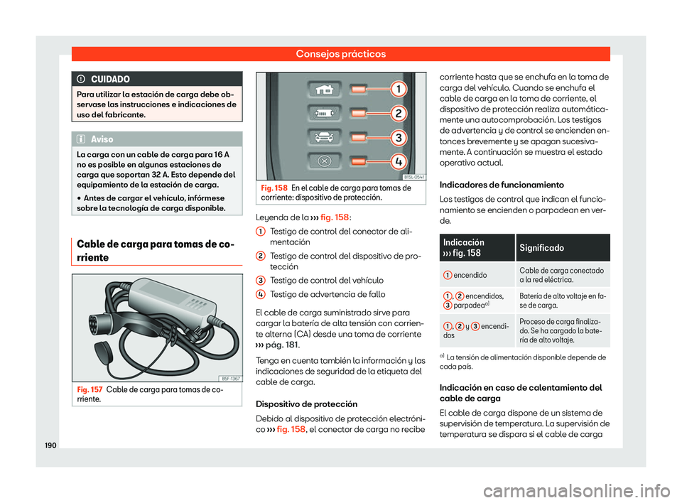 Seat Mii electric 2020  Manual de instrucciones (in Spanish) Consejos pr