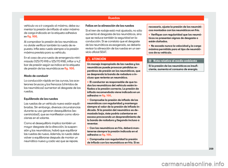 Seat Mii electric 2020  Manual de instrucciones (in Spanish) Ruedas
veh