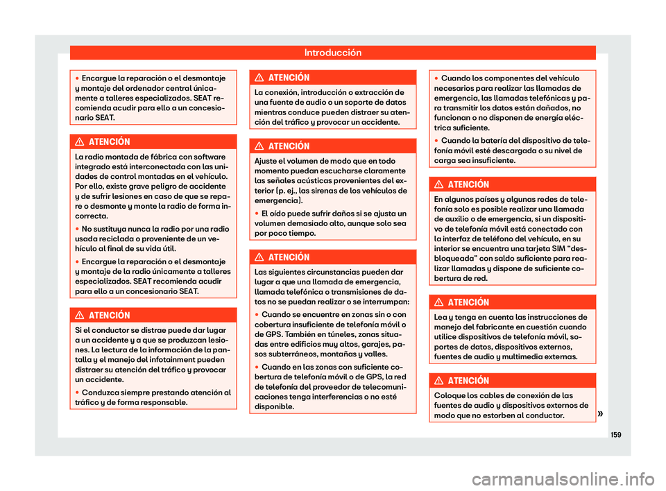 Seat Ibiza 2020  Manual de instrucciones (in Spanish) Introducción
