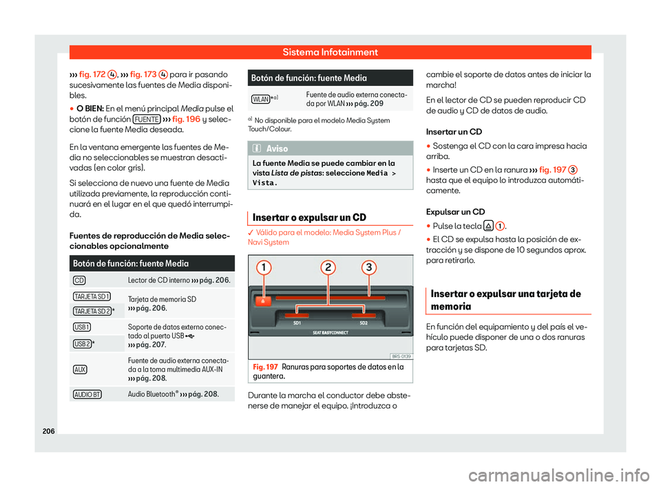 Seat Arona 2018  Manual de instrucciones (in Spanish) Sistema Infotainment
