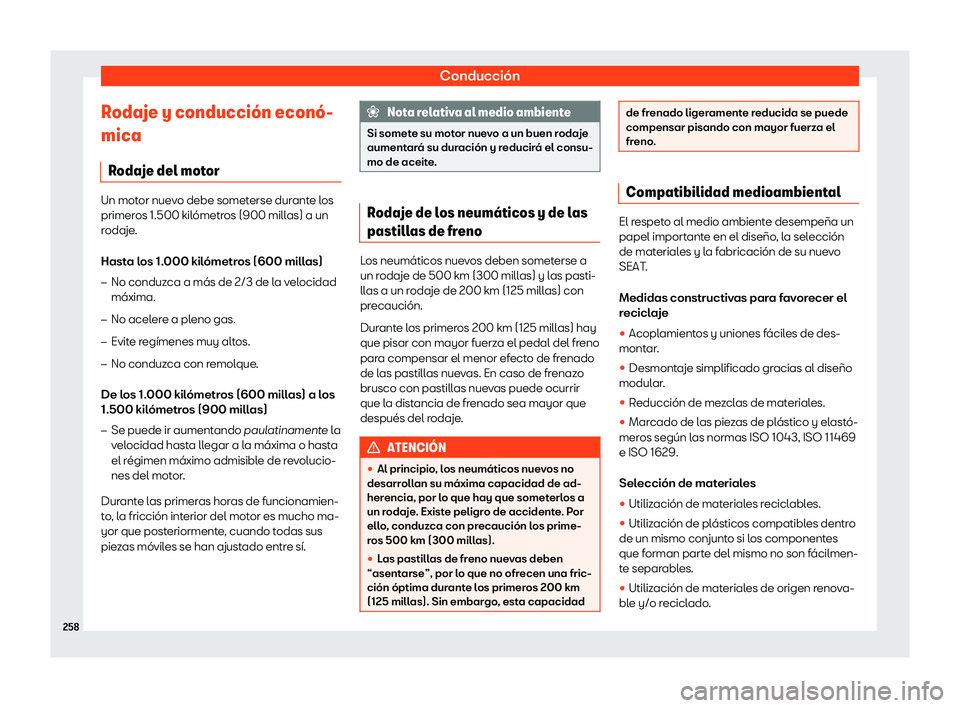 Seat Arona 2018  Manual de instrucciones (in Spanish) Conducci