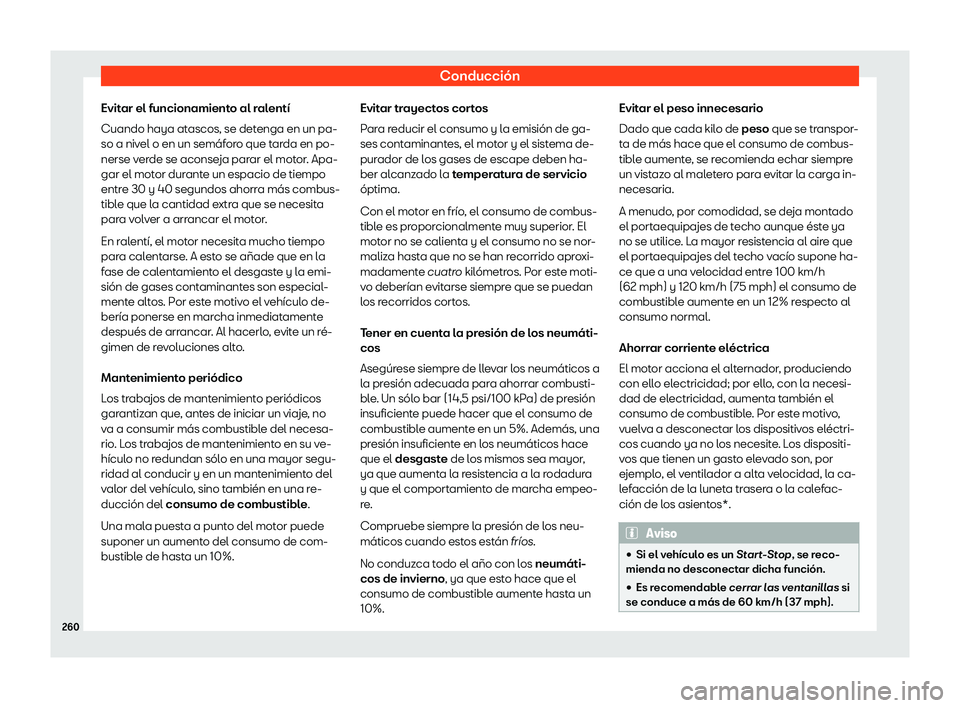 Seat Arona 2018  Manual de instrucciones (in Spanish) Conducci