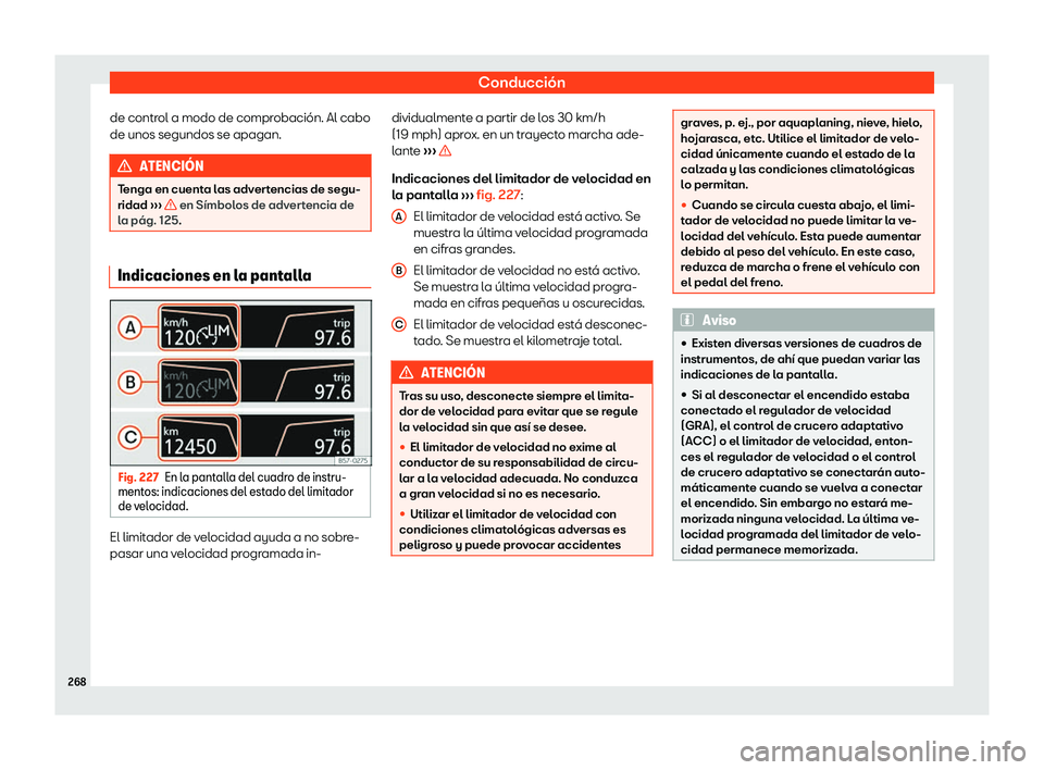 Seat Arona 2018  Manual de instrucciones (in Spanish) Conducci