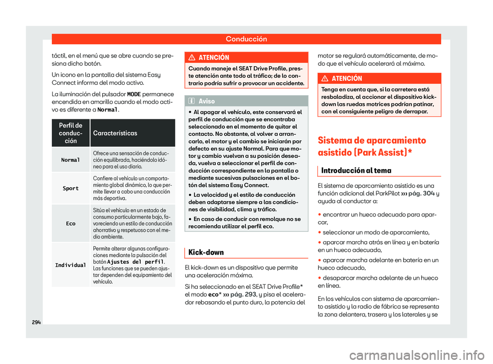 Seat Arona 2018  Manual de instrucciones (in Spanish) Conducci