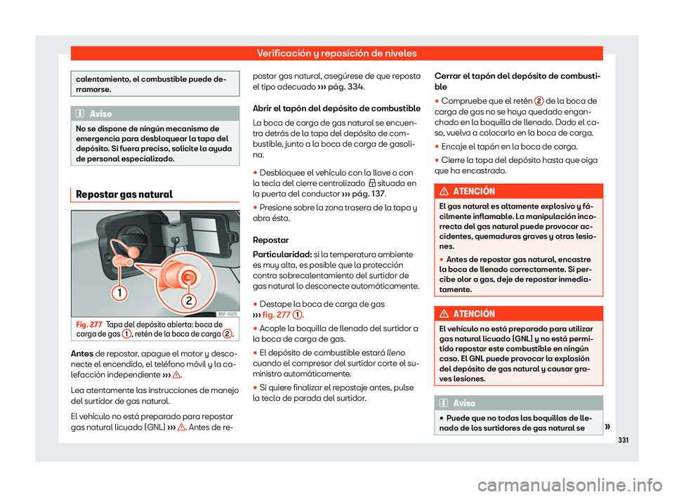 Seat Arona 2018  Manual de instrucciones (in Spanish) Verificaci