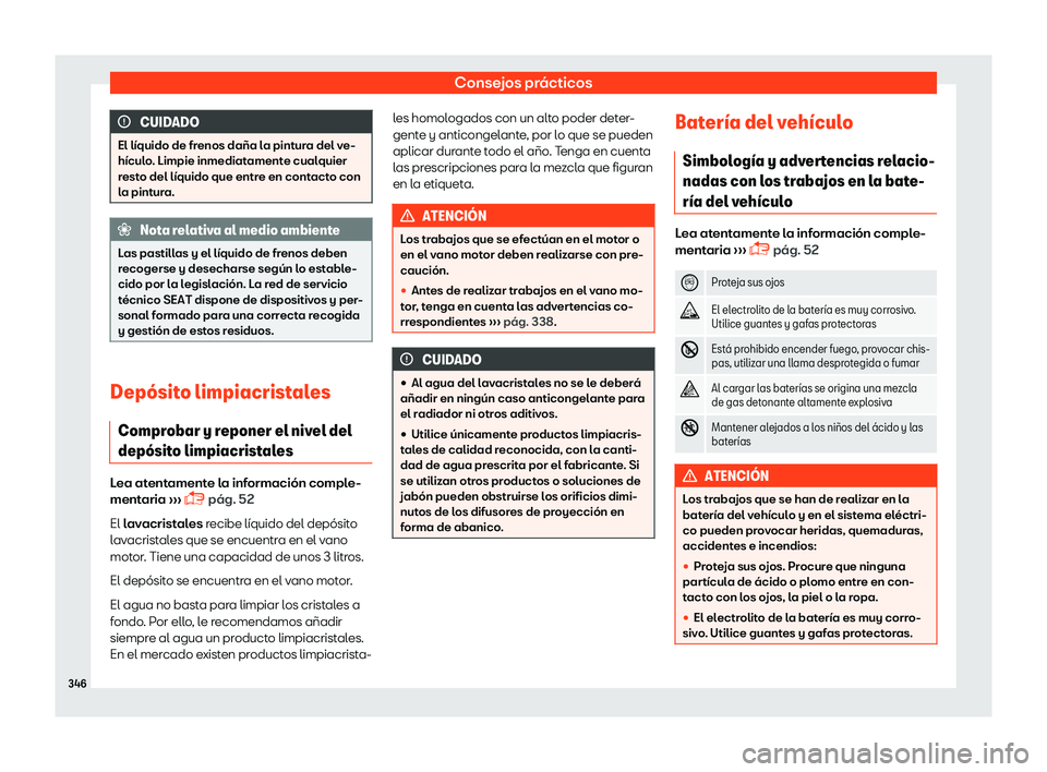 Seat Arona 2018  Manual de instrucciones (in Spanish) Consejos pr