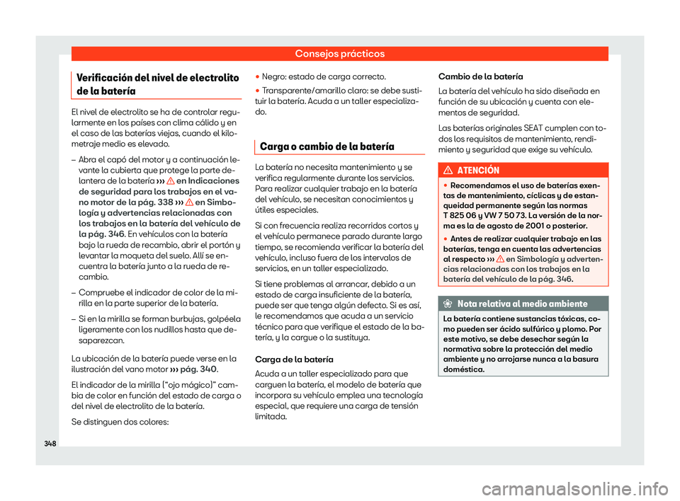 Seat Arona 2018  Manual de instrucciones (in Spanish) Consejos pr